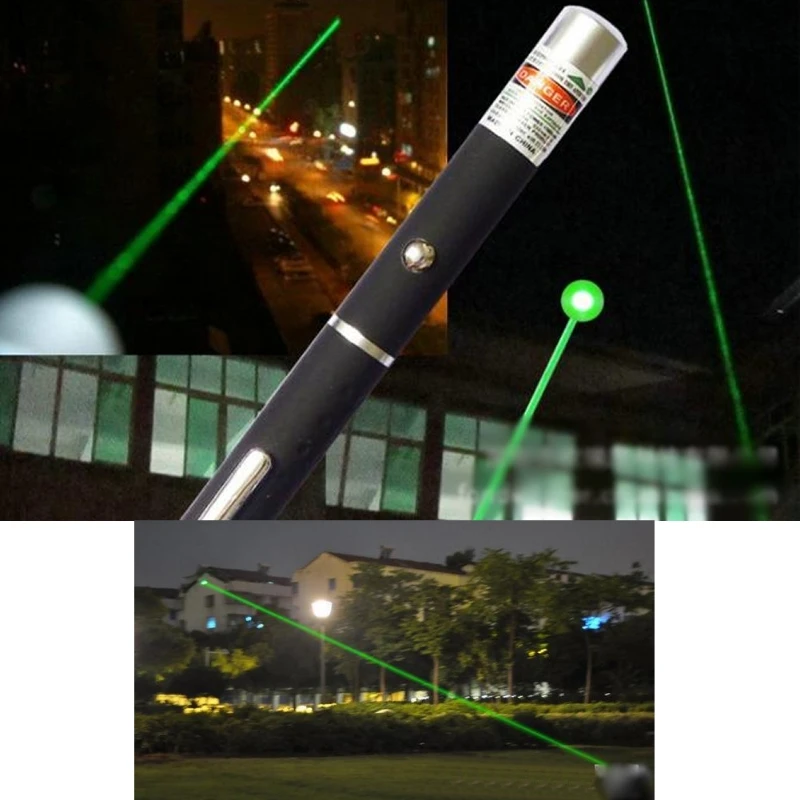 

650nm Powerful Red Purple Green Laser Pointer Pen Visible Beam Light Adjustable Burning Match 5mW Lazer Power 2 x AAA Battery