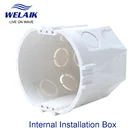 Электромонтажные коробки WELAIK A101W европейского стандарта-спаситель-белый пластиковый огнезащитный ABS-EU установка-коробка A101W