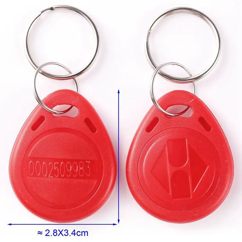 100pcs Cle ID RFID Remote Control Identification Card Door System Entry Access Tag Badge token lock 125KHZ Red | Безопасность и