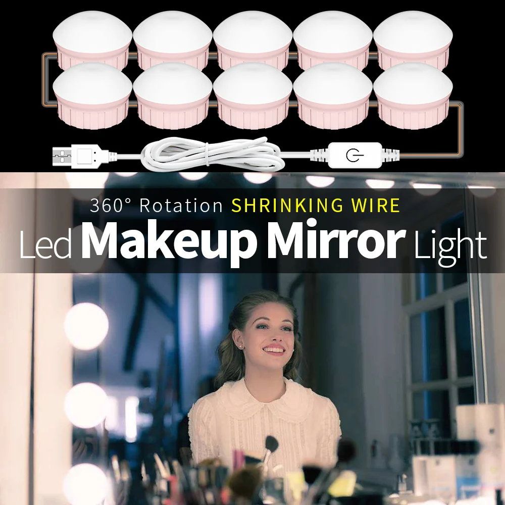 

Светодиодсветильник лампа для зеркала для макияжа, 5 В, USB