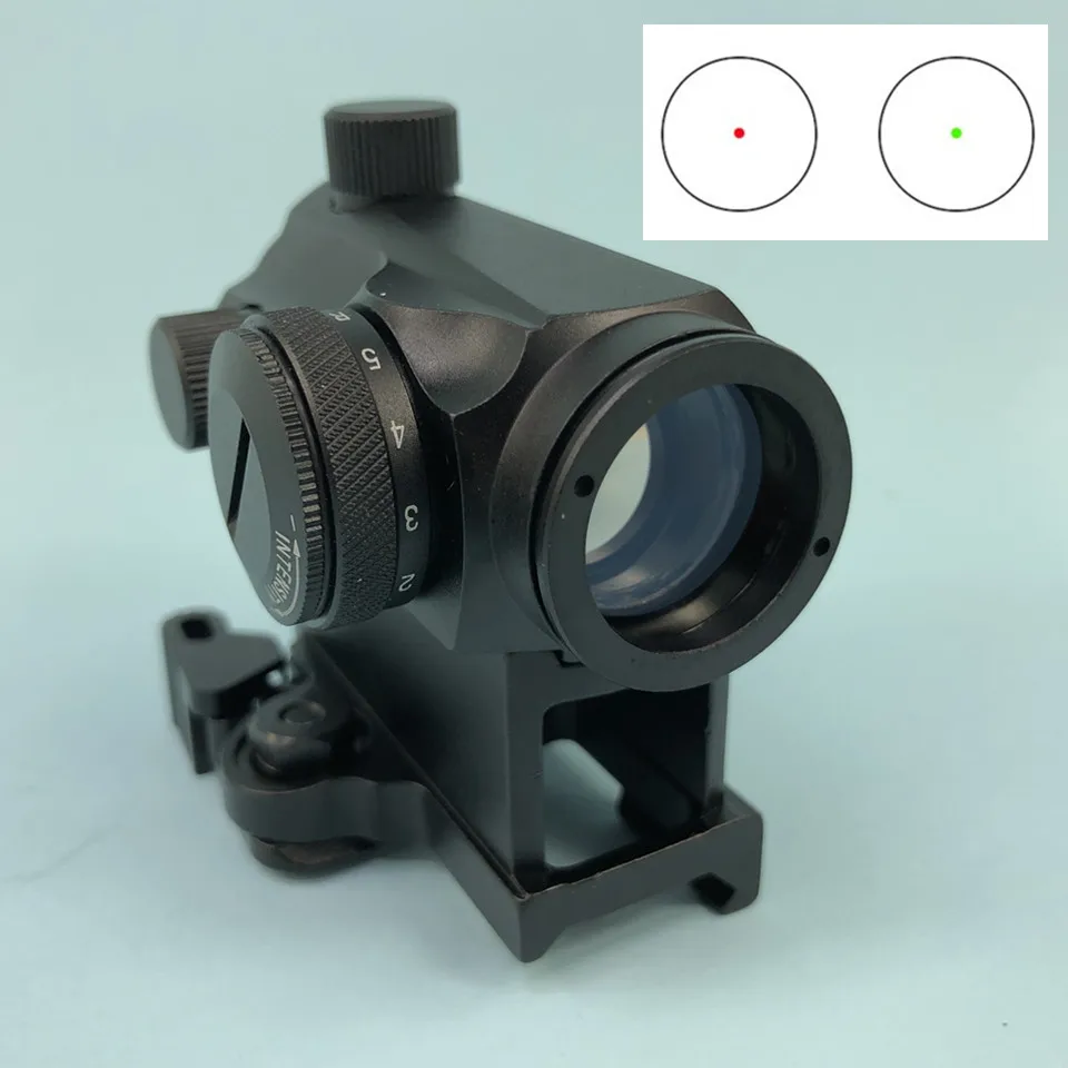 Тактический Микро 1X24 мини красный и зеленый точечный прицел охотничья