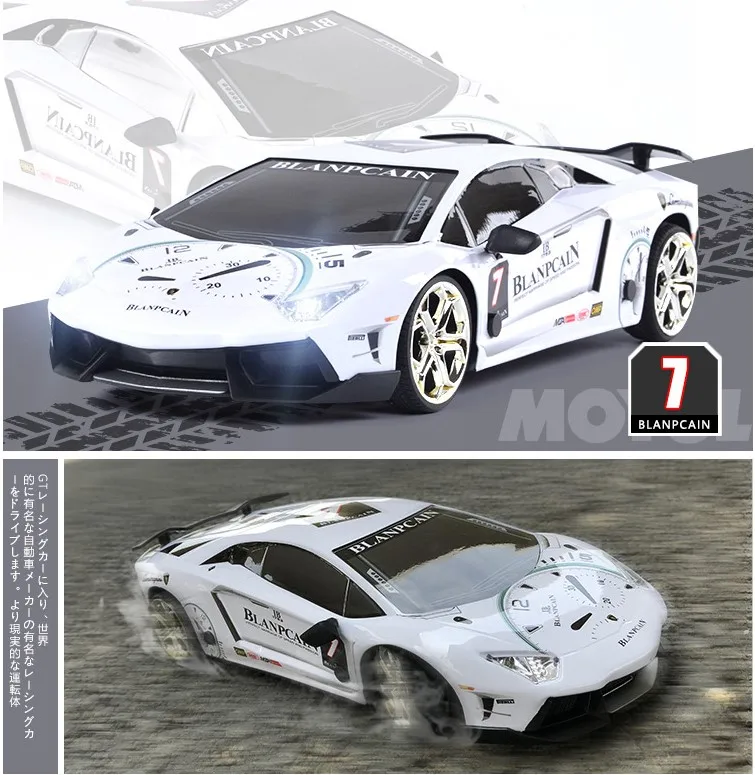 Белый Высокая скорость 35 км/ч RC drift гоночный автомобиль четырехколесный привод беспроводной 2,4 ГГц пульт дистанционного управления автомобильные игрушки - Цвет: Белый