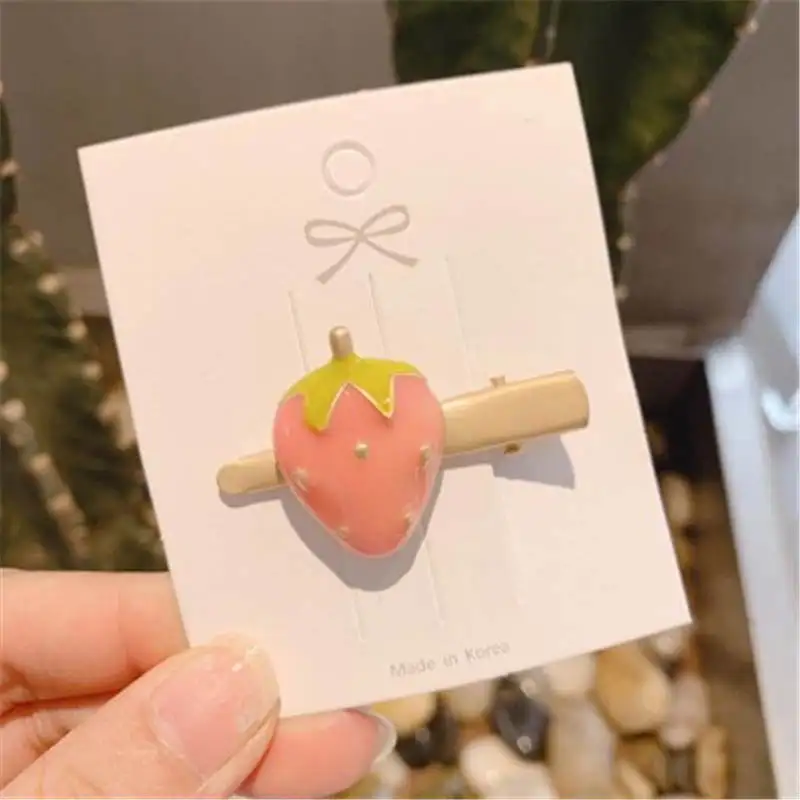 Новинка Детские аксессуары для волос заколки с фруктами и клубничками