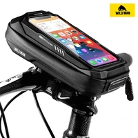 wild man ultralight bicycle bag waterproof front frame sensitive touch screen mtb bag road portable bike accessories