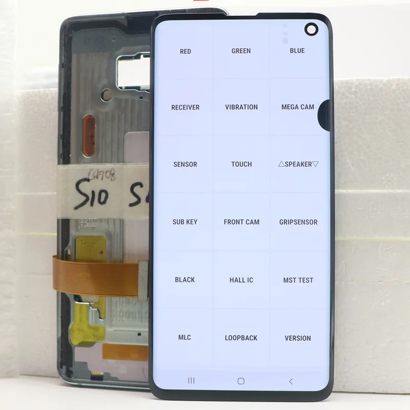 Ceny Oryginalny AMOLED S10 LCD Do Samsung S10 G973 SM-G9730 G973F SM-G973F/DS Wyświetlacz LCD I Ekran Dotykowy Digitizer Zgromadzenie