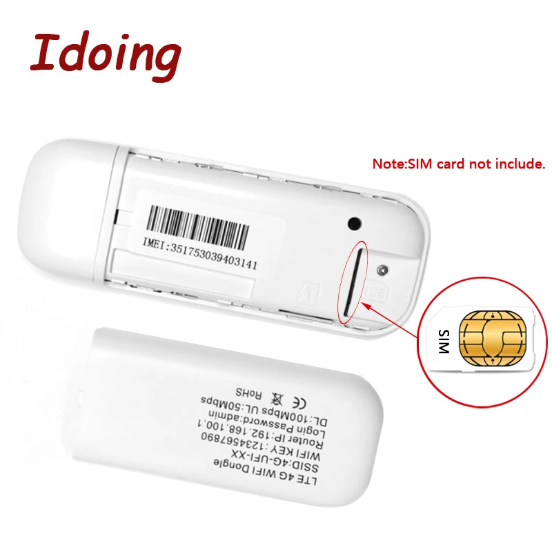 Idoing 4G DONGLE LTE UBS Dongle Беспроводной Wi-Fi модем совместимый со всеми Android автомобильное