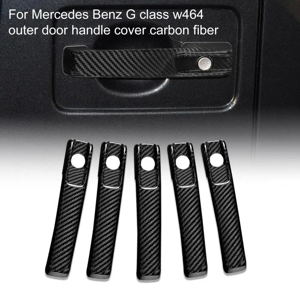 

80% хит продаж! 5 шт. дверные ручки крышки непромокаемые Анти-Царапины углеродного волокна самоклеющийся дизайн ручки Стикеры для Mercedes-Benz