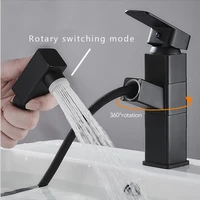pull out bathroom basin sink faucet hot cold water mixer tap black faucets crane with spray tall bathroom faucet