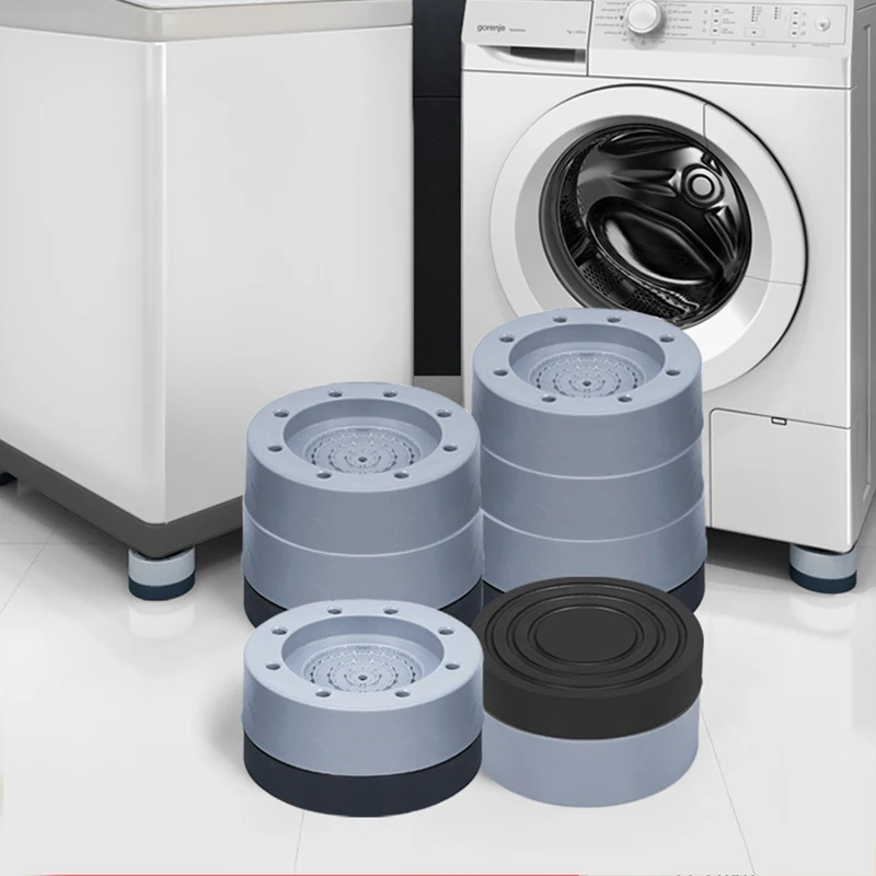 

v4Pcs Anti Vibration Feet Pads Washing Machine Rubber Mat Anti-Vibration Pad Dryer Universal Fixed Non-Slip Pad Home Supplies