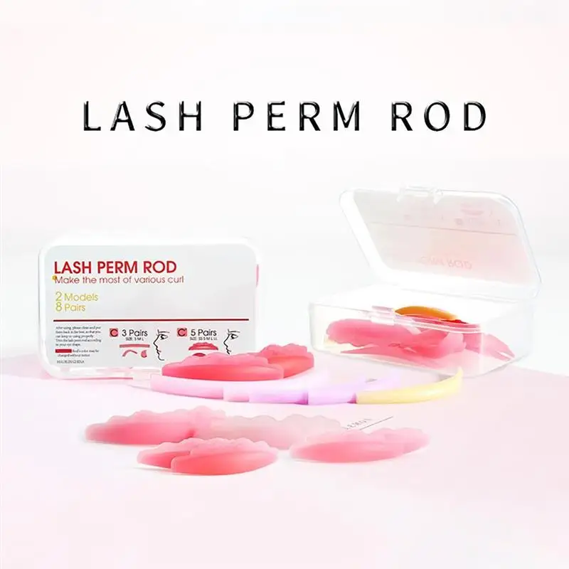 Новые 8 пар ресниц колодки с подъемом стержни Пермь Лифт силиконовыми накладками