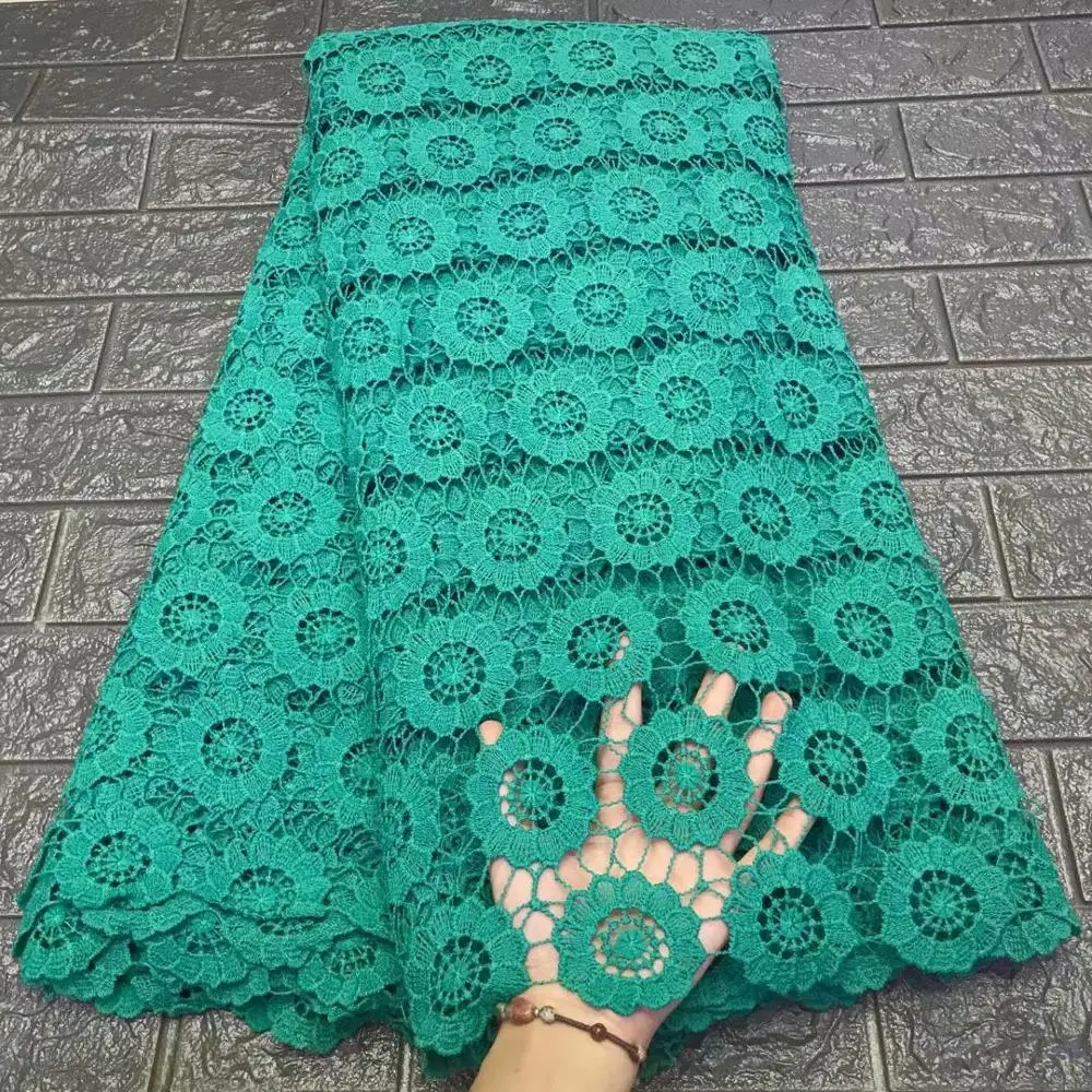 Pure white Cord Guipure Lace Fabric Latest Design High Quality Water Soluble Mesh Nigerian Sew | Дом и сад