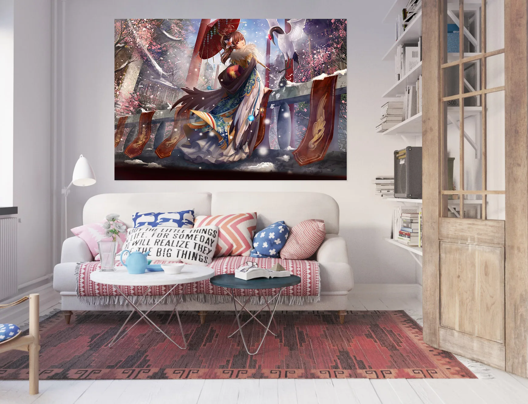 [Самоклеющиеся] 3D Милые аниме девушка 656 Япония Аниме настенные наклейки AJ обои