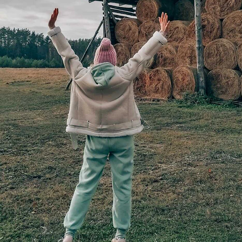 Women Hoodies Winter Tracksuit Thick Fleece Long Sleeve Sweatshirt Pants Warm Sport Suit Two Piece Integrated Training Clothing