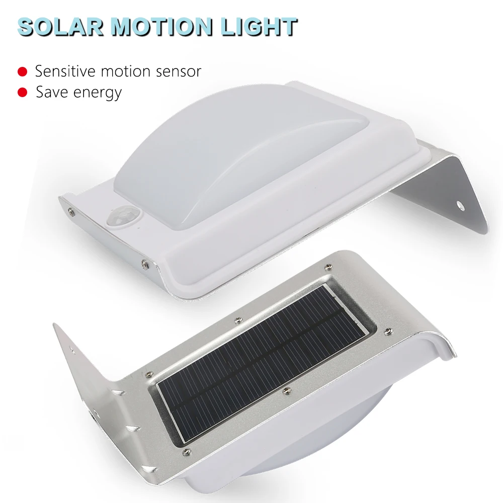 16 светодиодов солнечная энергия перезаряжаемый инфракрасный датчик движения