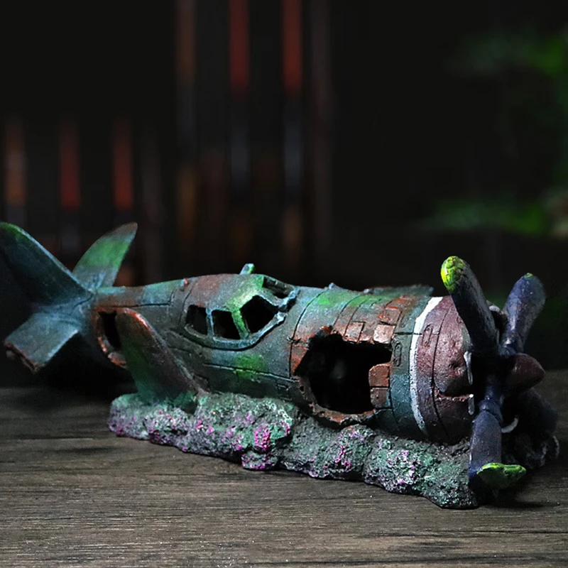 

Simulation Fighter Resin Aquarium Decoration Fish Tank Landscaping Ornaments Handmade Crafts Decor For garden decoration