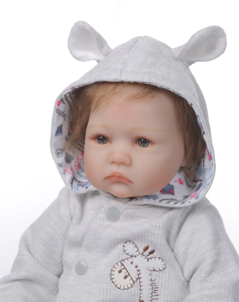 

NPK 40CM very soft silicone reborn premie baby twins in pink and blue dress Birthday Gift collectible toy