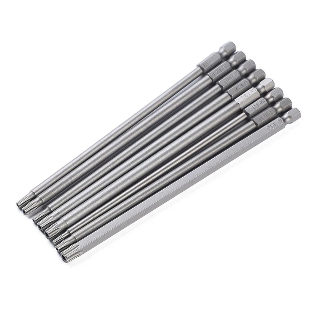 8 шт. биты для шуруповерта Torx 150 мм Длина Длинная сталь Магнитная безопасность