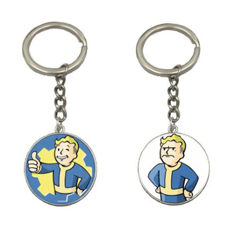 4 типа горячая игра Fallout 4/76 Shelter картина брелок цинковый сплав Серебряный цвет брелок ювелирный подарок для женщин и мужчин