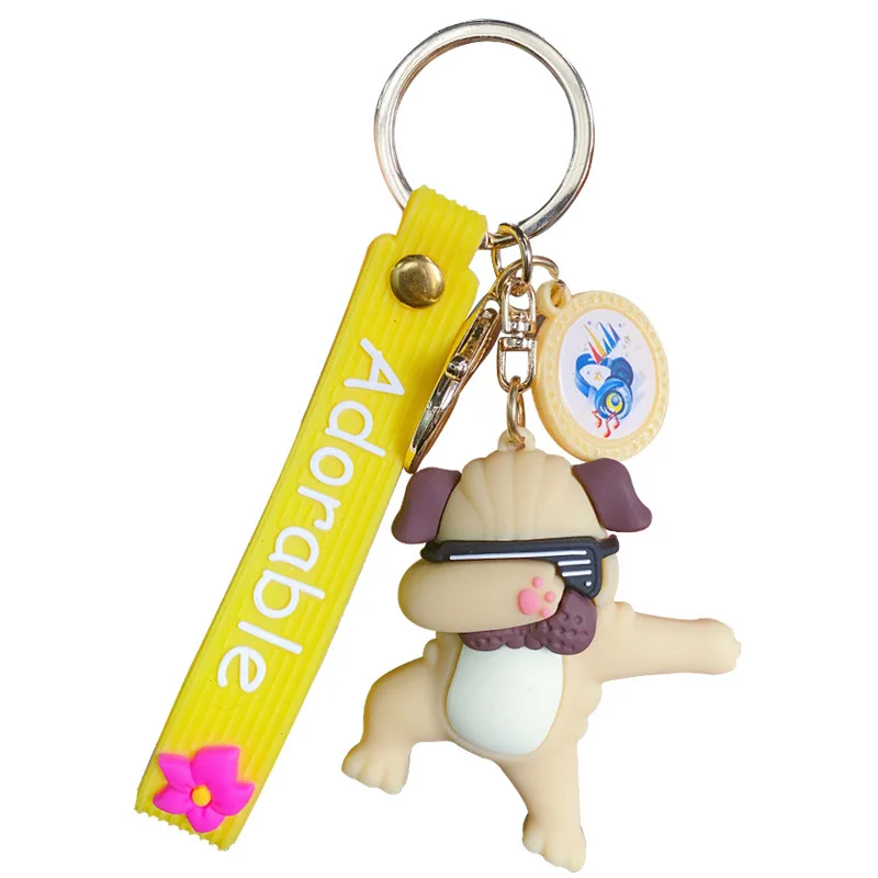 

Cartoon Drop Gum Dance Animal Keychains Fashion Silicone Dance Myna Bag Pendant Key Chain Fashion Couple Accessories Car Keyring