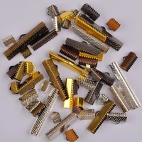 1000piece ribbon cord clips fastener connectors crimp end beads for leather cord diy jewelry making findings
