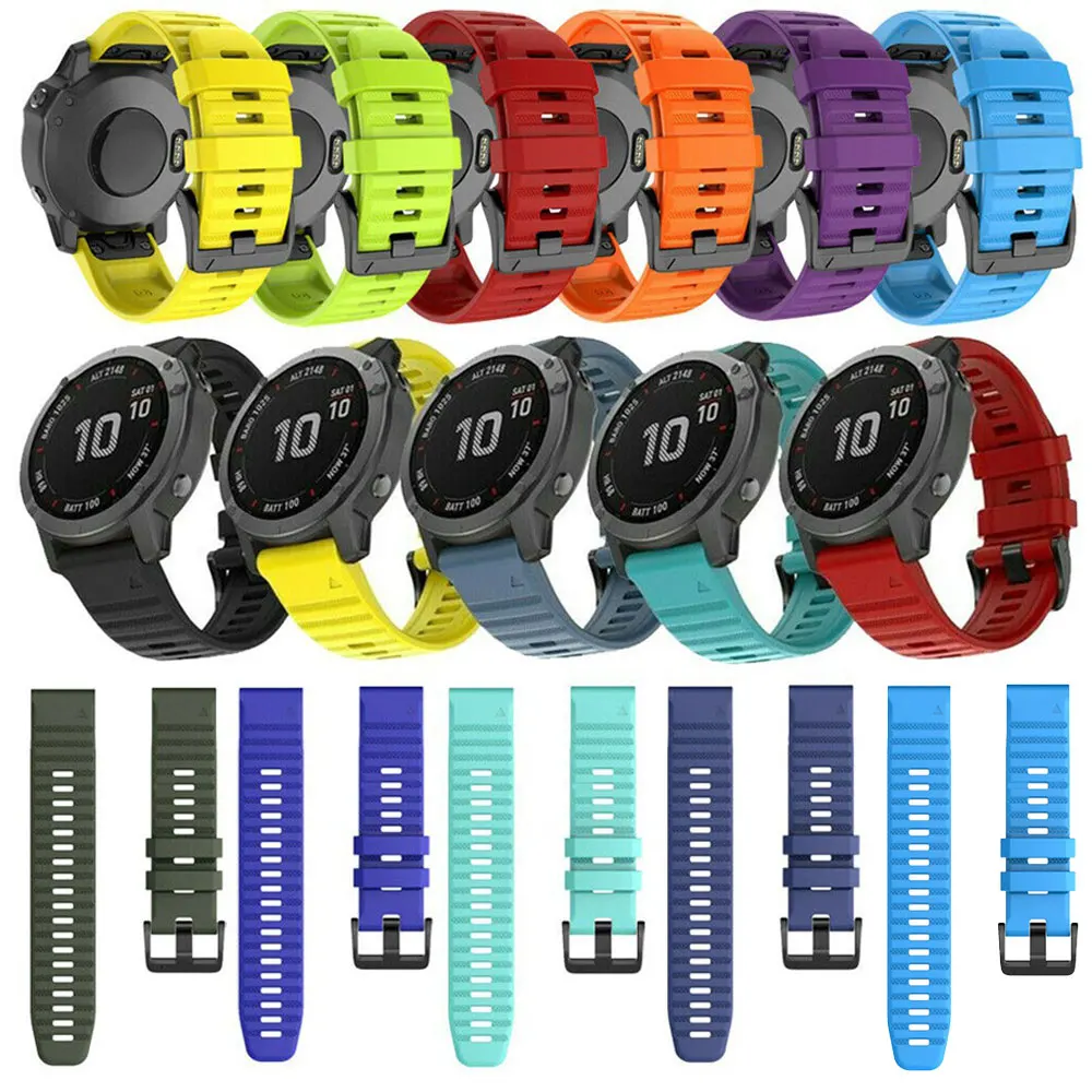 

Silicone Watchband for Garmin Fenix 5 5X 3 3HR 6X 6 6S Pro S60 MK1 Wrist Strap Quick Release 26 22 20MM