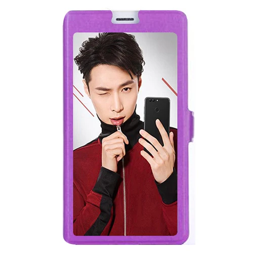 View Window Purple Откройте чехол с окошком для телефона Cubot J3 Pro P20 Мощность X19 Nova X18 плюс X19 Note Plus Magic из искусственной кожи чехол с откидной крышкой Магнитный чехол с подставкой - Цвет: View Window Purple