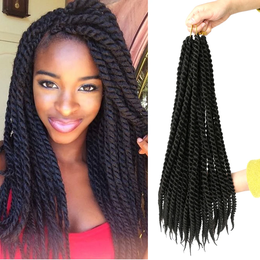 

Mtmei Hair 12Strands Synthetic Twist Hair Crochet Braids 12" 18" 22" Black Brown Bug Purple Ombre Braiding Hair Extensions