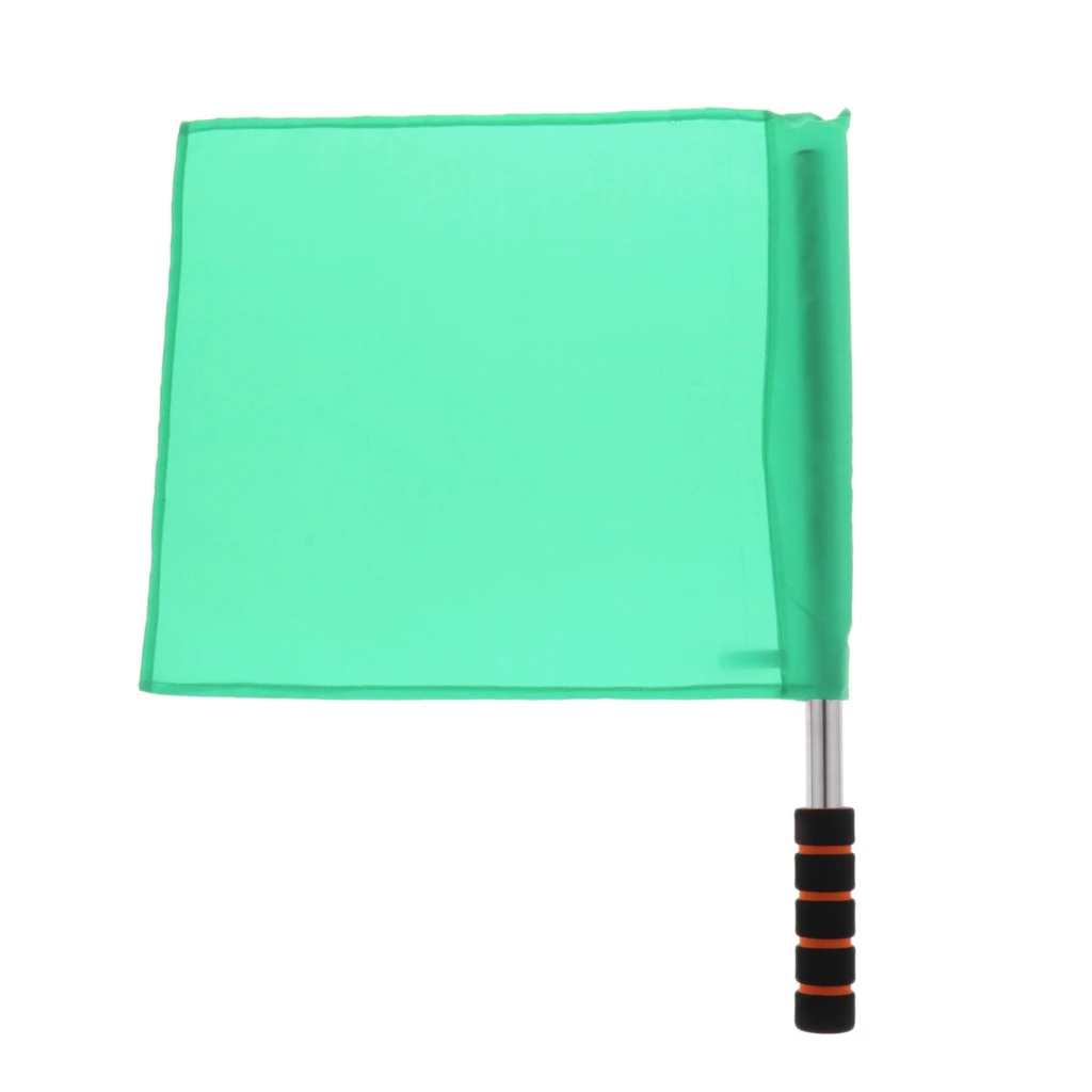 

Soccer Referee Flag Play Sports Match Football Linesman Hand Flags Green