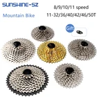 Кассета Sunshine Mtb 8 9 10 11 скоростная велосипедная Звездочка с храповым механизмом Велосипедное свободное колесо 32T 36T 40T 42T 46T 50T для SHIMANO