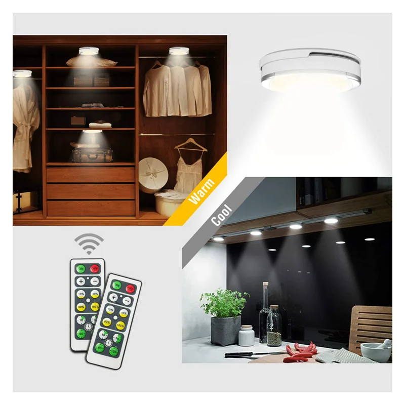 1/6 шт. Беспроводной светодиодный ночсветильник на батарейках | Лампы и освещение