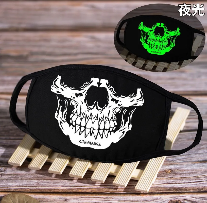 Горячая светящаяся аниме в темноте мультяшная Косплей хлопковая черная