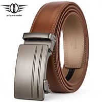 plyesxale brown automatic buckle belt men genuine cow leather belts for men elegant formal belt ceinture homme luxe marque g69