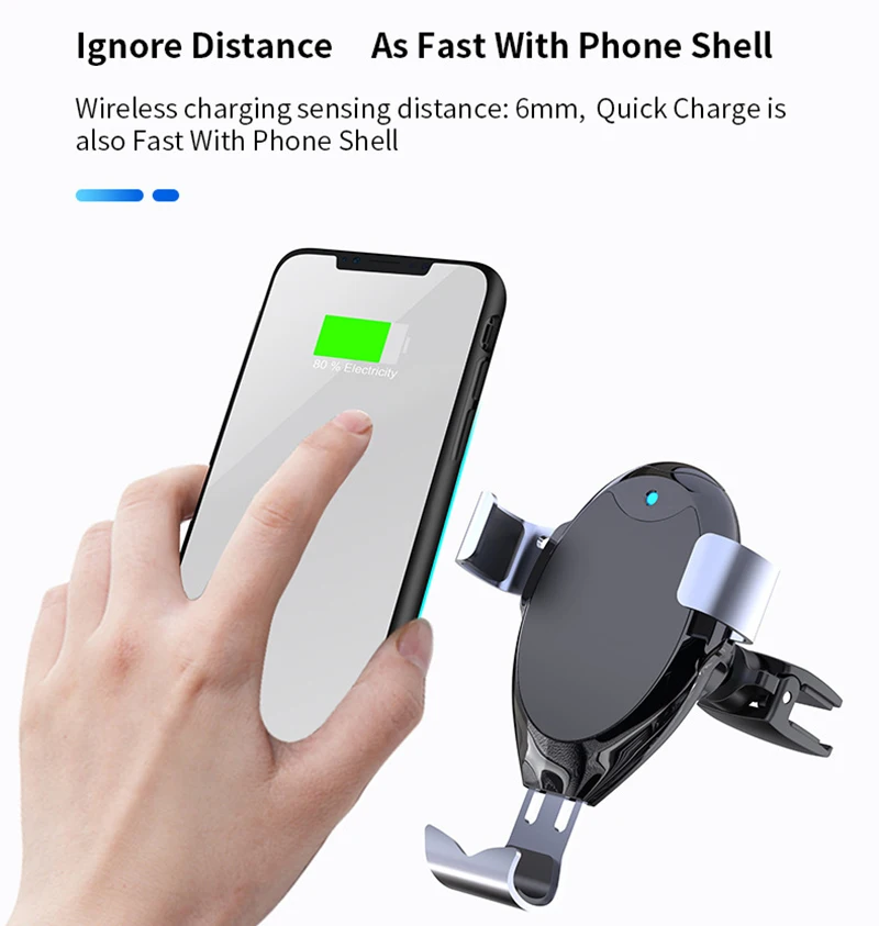 

10 Вт/7,5 Вт/5 Вт G03 профессиональное беспроводное автомобильное зарядное устройство, держатель телефона 2-в-1, устройство для быстрой зарядки д...