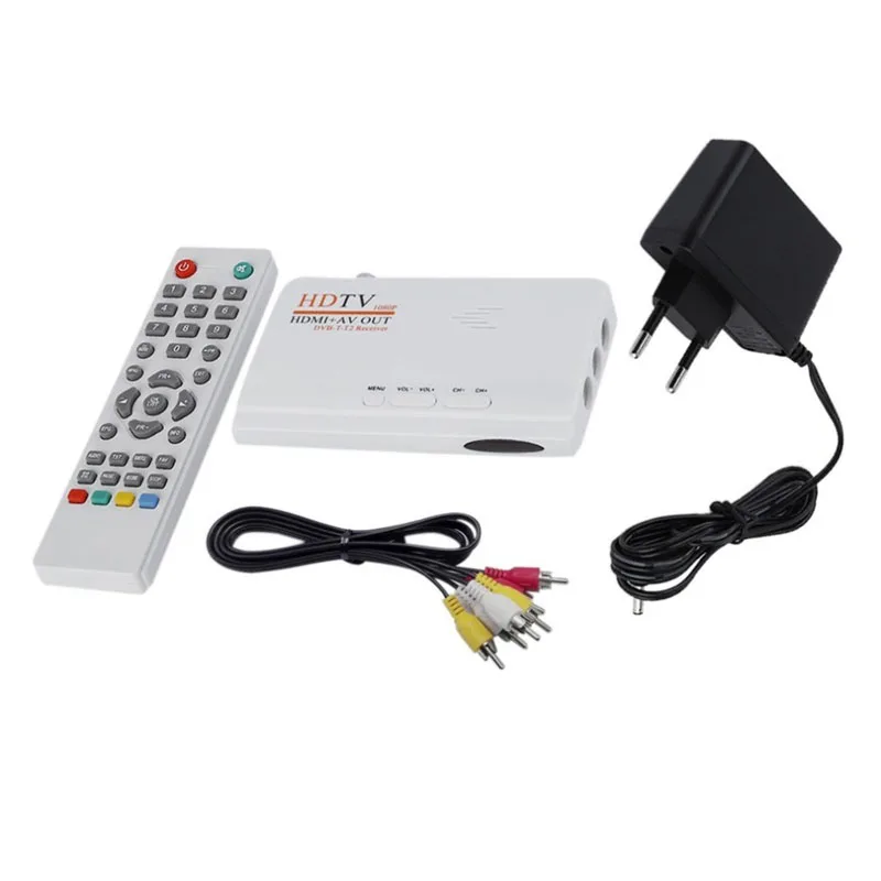 

NEW DVB-T DVB-T2 TV Box Satellite Reveiver Digital Terrestrial HDMI 1080P T/T2 AV CVBS HD TV Tuner Receiver with Remote Control