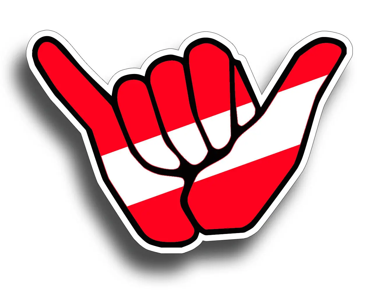 

Personalized stickers Diver Down Hang Loose Sticker Shaka Scuba Dive Flag Cooler Cup Car Window Decal Waterproof Vinyl Decals