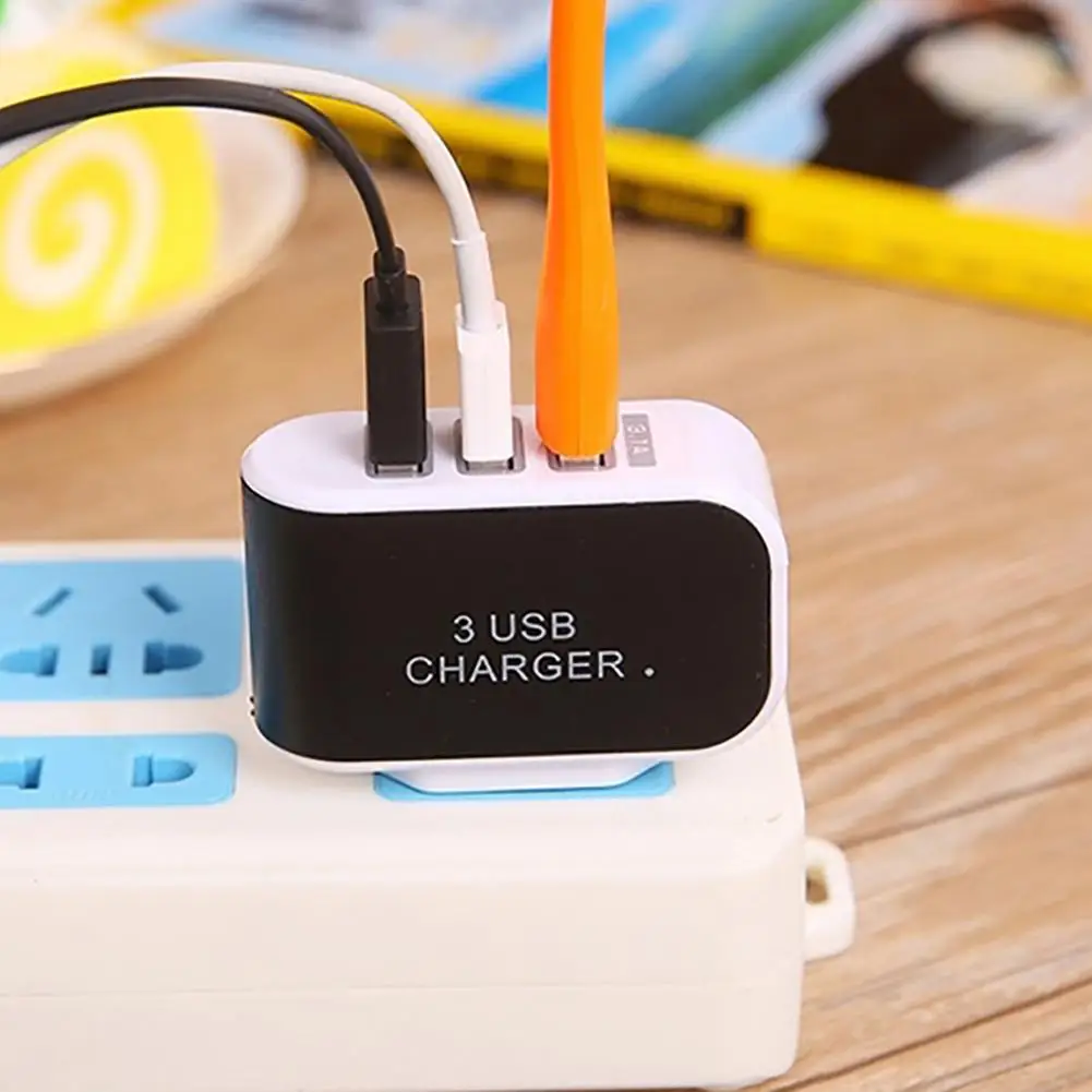 Мини легкий 3 usb порта для дома ЕС/США вилка путешествий настенный адаптер