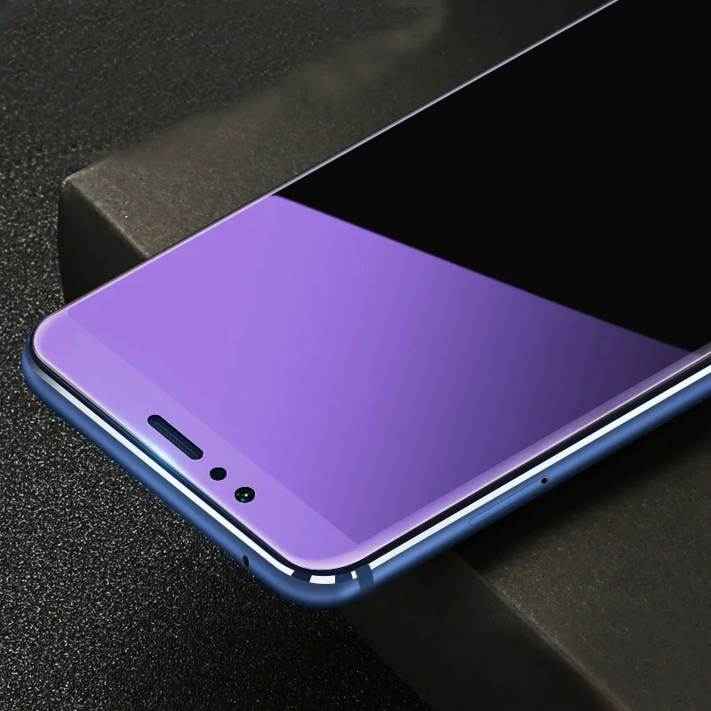Защитная пленка синего цвета из закаленного стекла для huawei Honor 7X 8X Max 7A 7C Pro 5,45 5,7 Honor 9X 8X 8A Pro 8C 6X