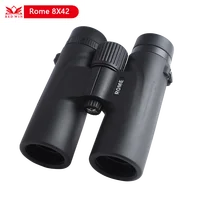 Red Win Rome 8x42 Binoculars Roof Prsim 8 Lens FMC Wild Field View Sharp Image Long Eye Relief Shockproof Waterproof for Hunting