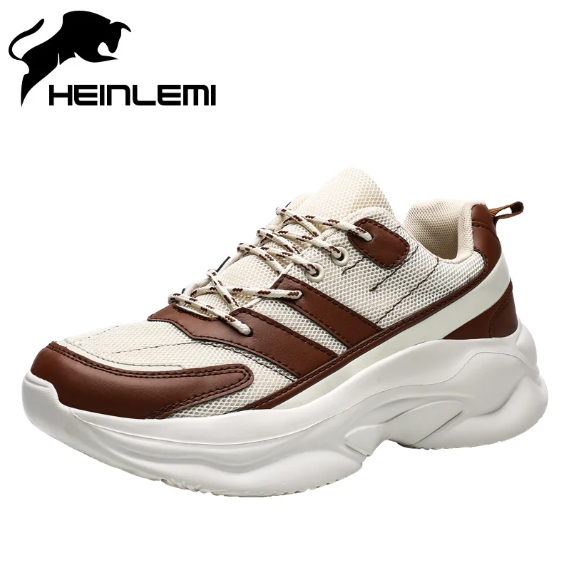 Мужские кроссовки HEINLEMI мужские больших размеров на толстой мягкой подошве Tenis