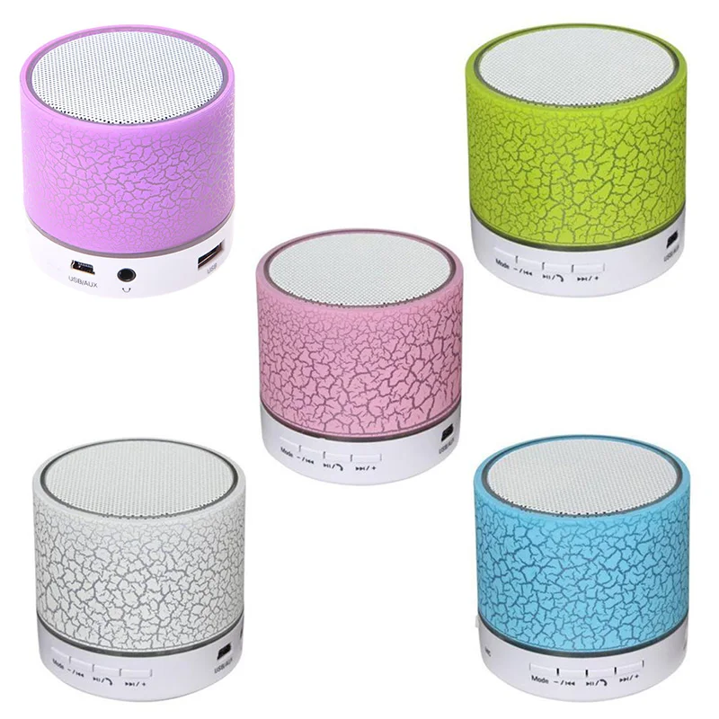 Беспроводная Bluetooth мини Колонка стерео для iPhone Samsung Phone Tablet PC LED Цвет: