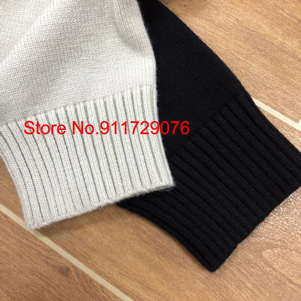 

Classic Design Ghost Series Sweaters Men Women Sleeve Cross Patch Knitted Pullovers Men Chest Pocket Sweater