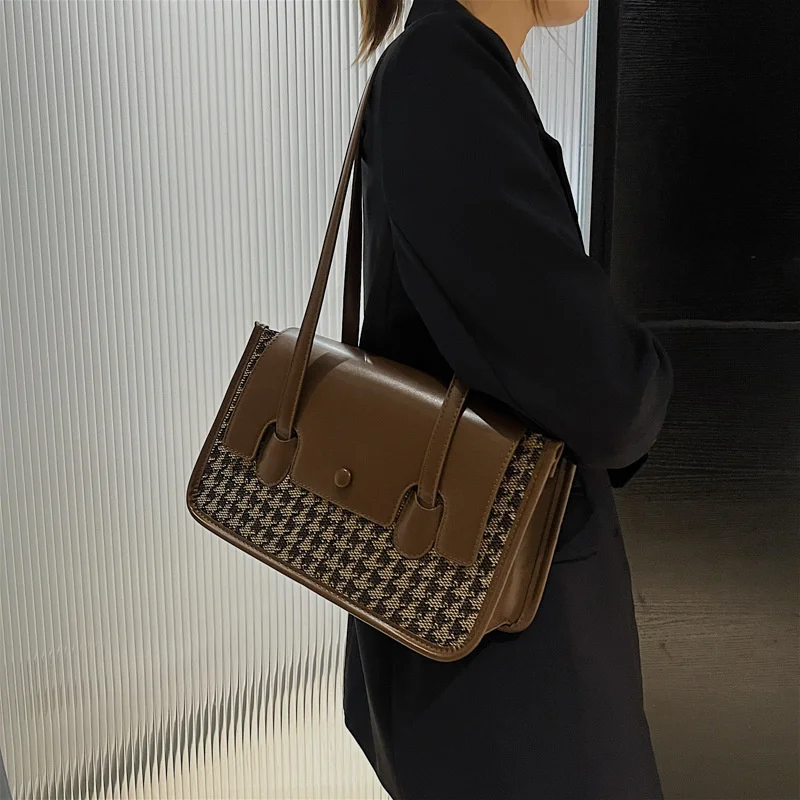 Текстурная сумка Женская Осенняя Новая модная прошитая для подмышек тысяча птиц