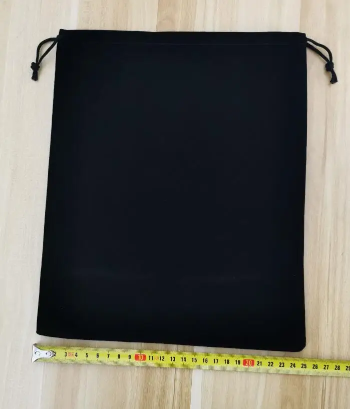 Розничная продажа большие Размеры 23x30 см 25x30 шнурок черные бархатные мешки для