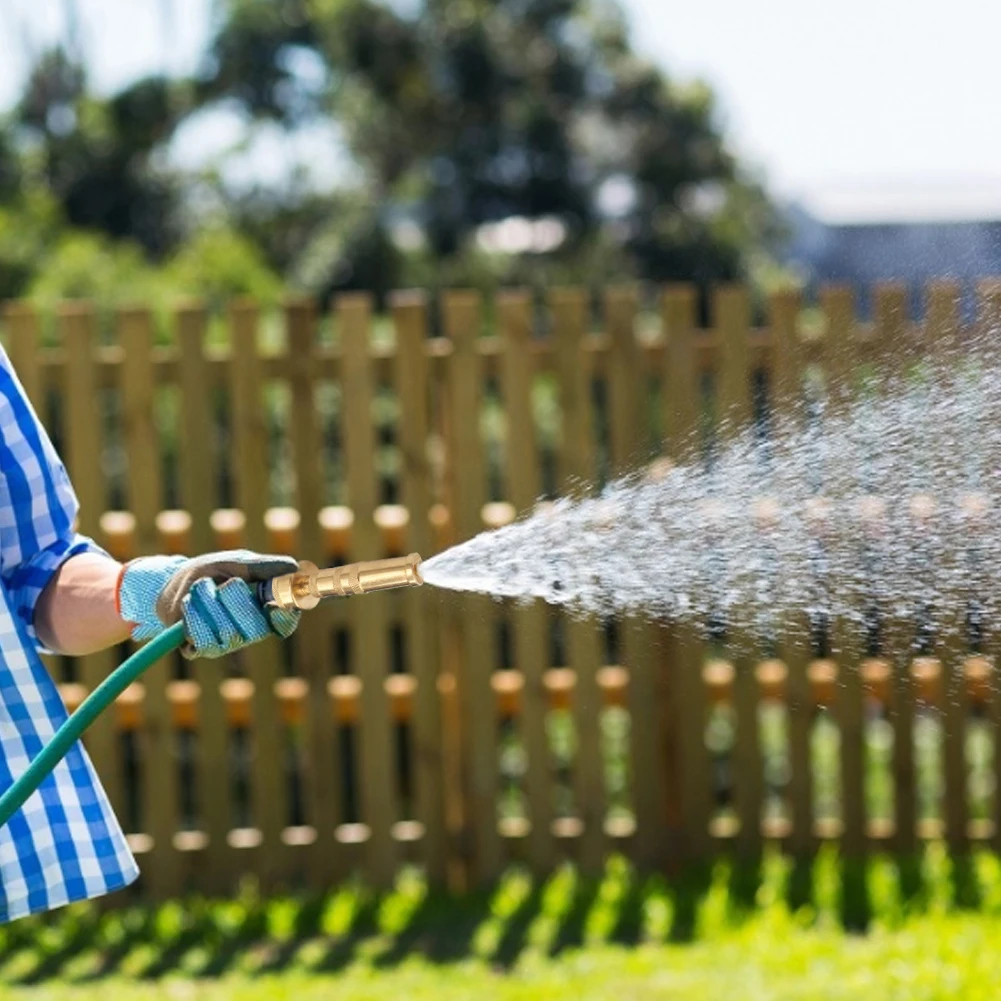 

Adjustable Gardening 3"/4" Twist Hose Nozzle Heavy-Duty Brass Nozzle Sprayer for Garden Watering Car Washing Watering Accessory