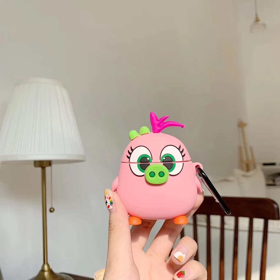 568U 3D чехол для наушников s для AirPods, силиконовый чехол с милым мультяшным щенком для Apple Air pods 2, забавный чехол для наушников, кольцевой ремешок - Цвет: 568U