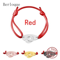 53 styles 925 sterling silver handcuff bracelet red black white pink blue purple adjustable rope handcuffs bracelets for women