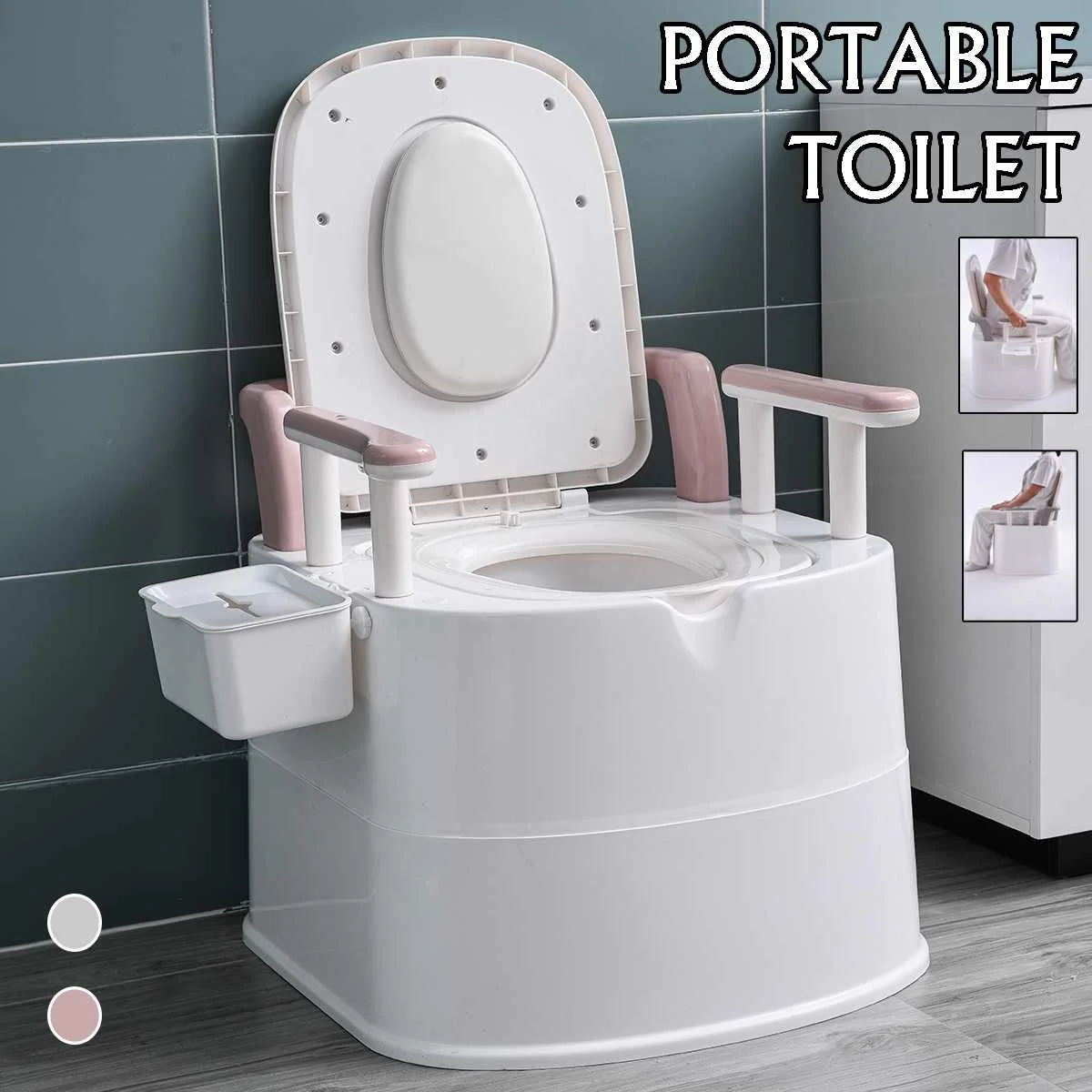 

Portable Toilet Seat Old Elder Pregnant Woman Removable Toilet Outdoor Camping Toilets Stool Barrel Home Bathroom Potty Commode