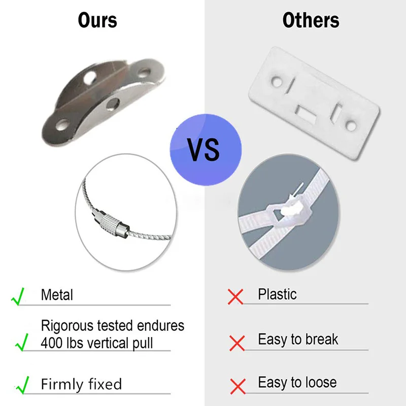 

6 Pack-Furniture Straps, Wall Cabinet Wall Anchors, Furniture Anti-Tip Device, Used to Protect the Safety Of Children