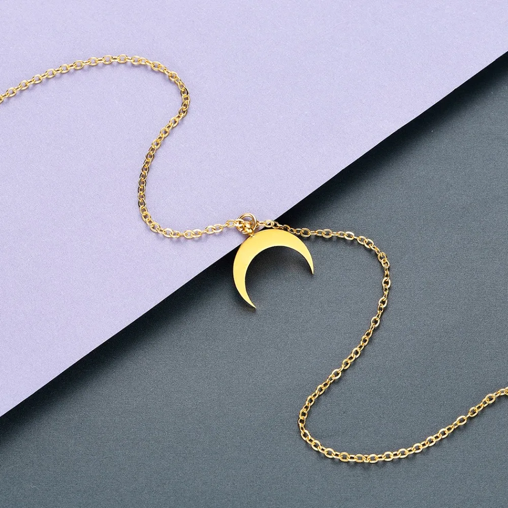 Chandler Moon Phase Necklace Galaxy Chocker Necklaces For Women Black Enamel Vintage Rouind Pendant Moon Crecent Charm Chokers