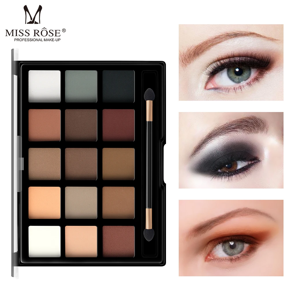 MISS ROSE 15 цветов красивые глазурованные обнаженные тени для век макияж пигменты